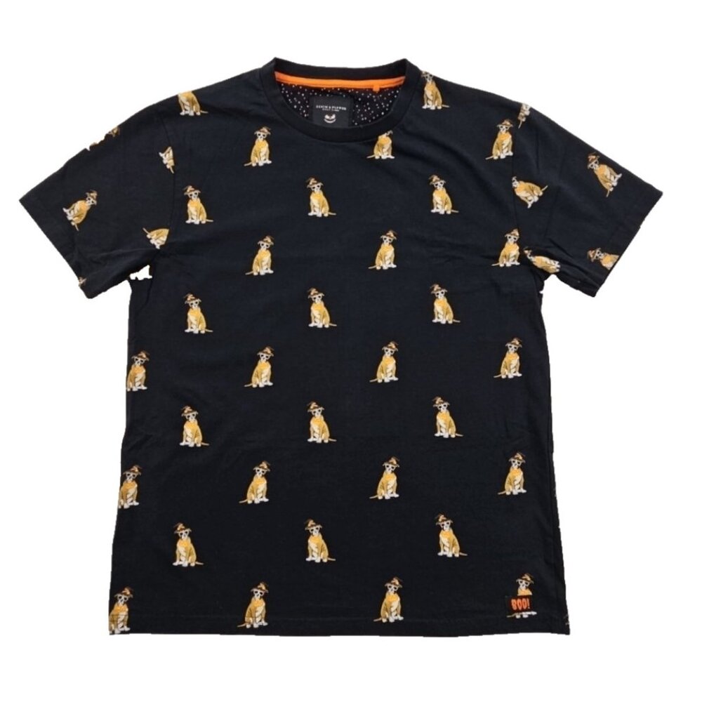 Halloween Dog Boxer Tee‎ T-Shirt Men's L Large Black Short Sleeve Ricky Singh